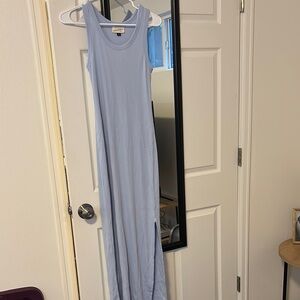 Light Blue Sleeveless Maxi Dress